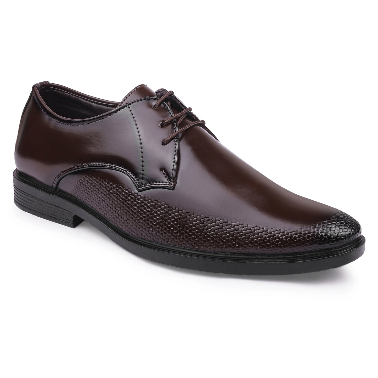 Naatu Men's Formal Lace Up Shoes | Stylish Shoes for Men (Brown)