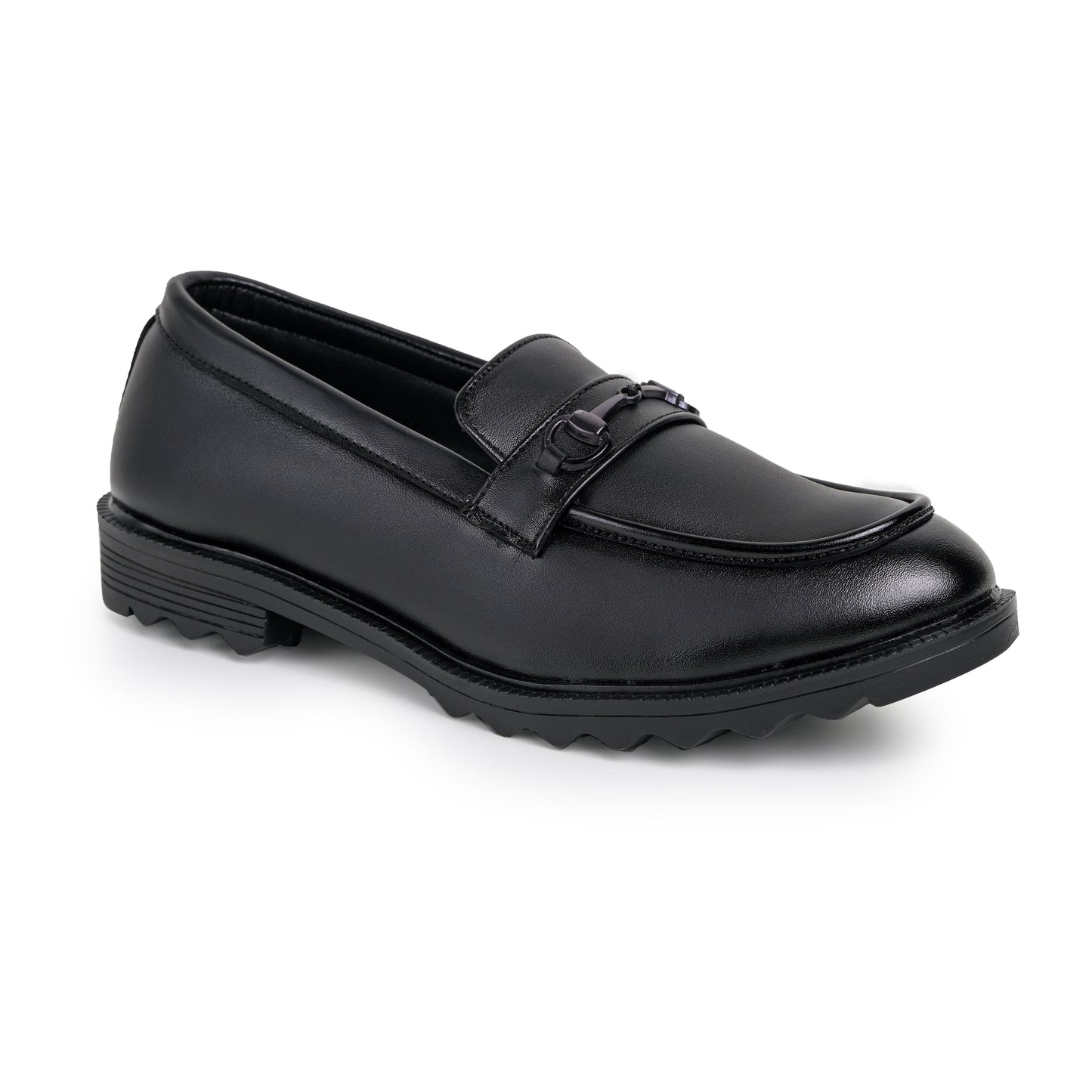 Naatu Men's Formal Pull-On Shoes (Black)