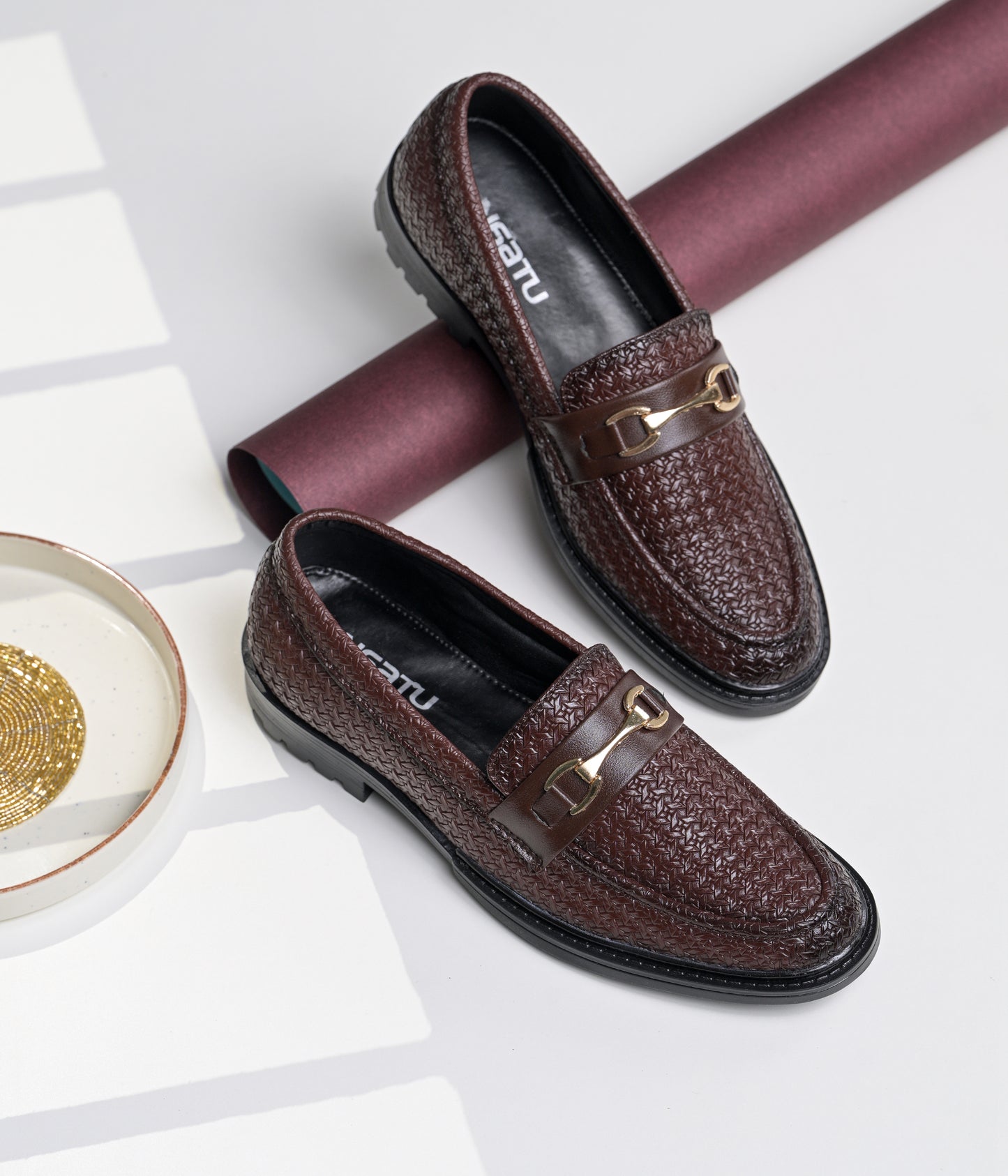 Men's Formal Pull-On Shoes (Brown)
