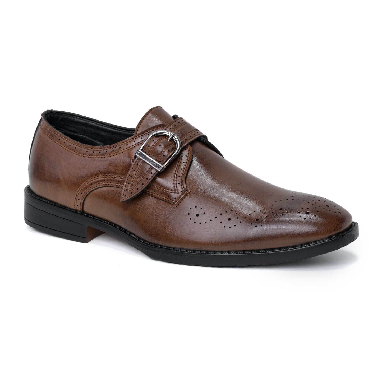 Naatu Formal Strap Shoes | Stylish Shoes for Men (Tan)
