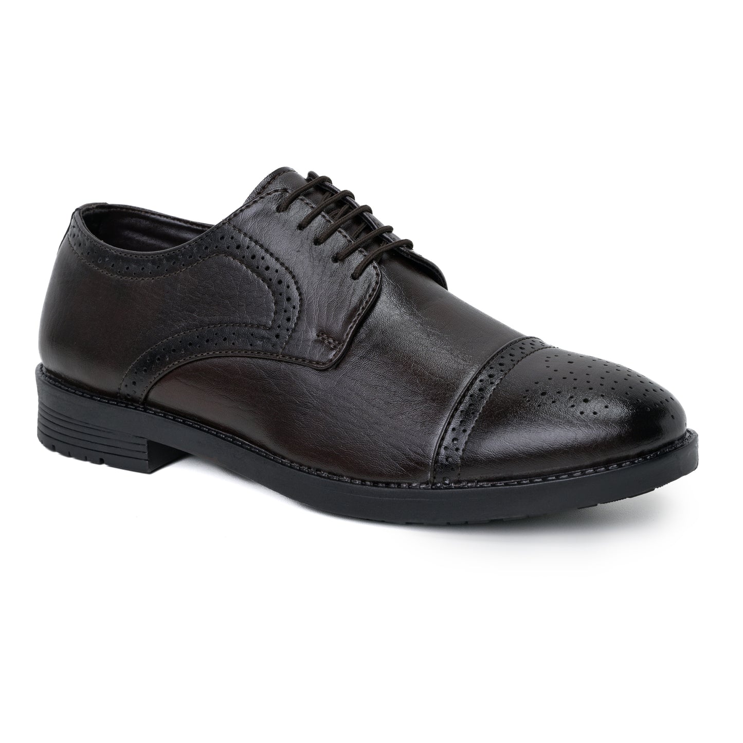Formal Brogue Tpr Lace Up Shoes (Brown)