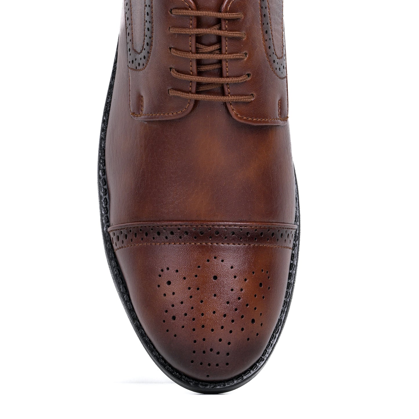 Formal Brogue Tpr Lace Up Shoes (Tan)