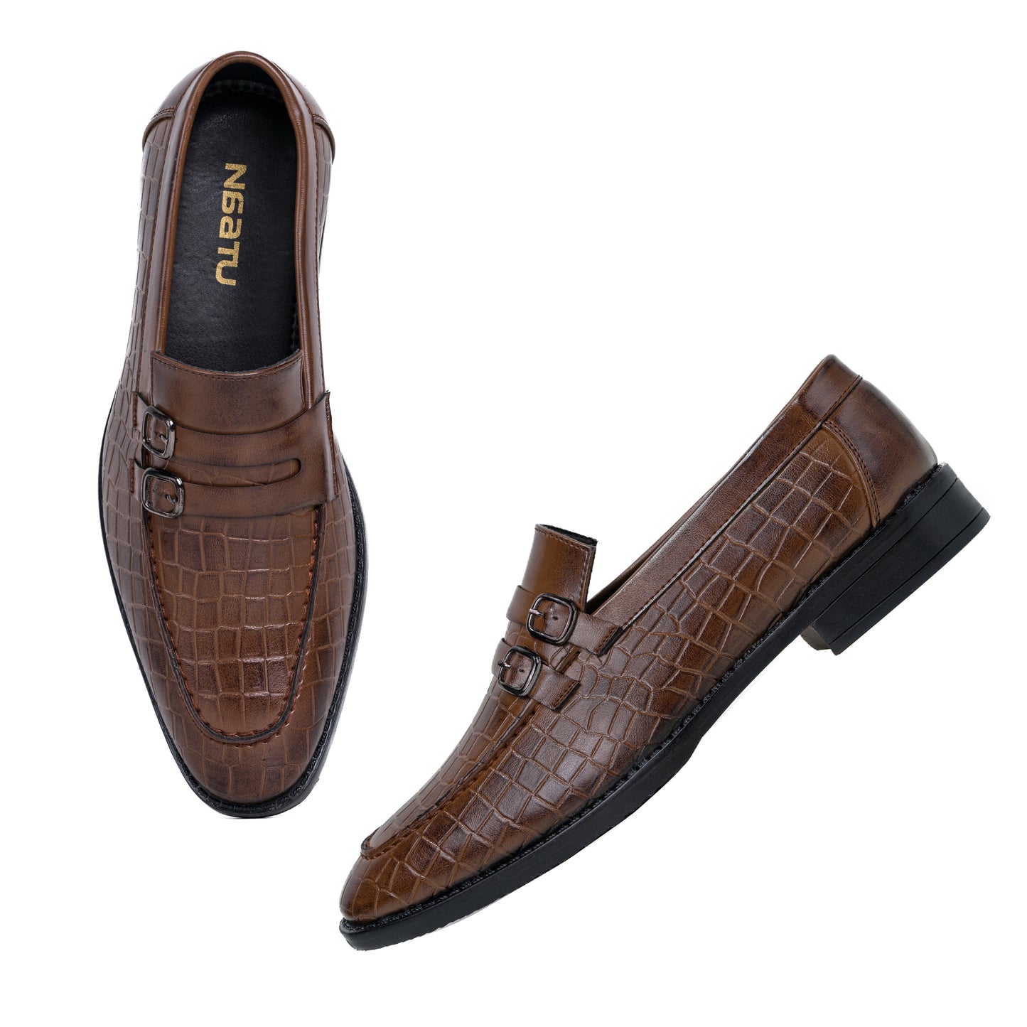 Naatu Formal Slipon Shoes | Stylish Shoes for Men (Tan)