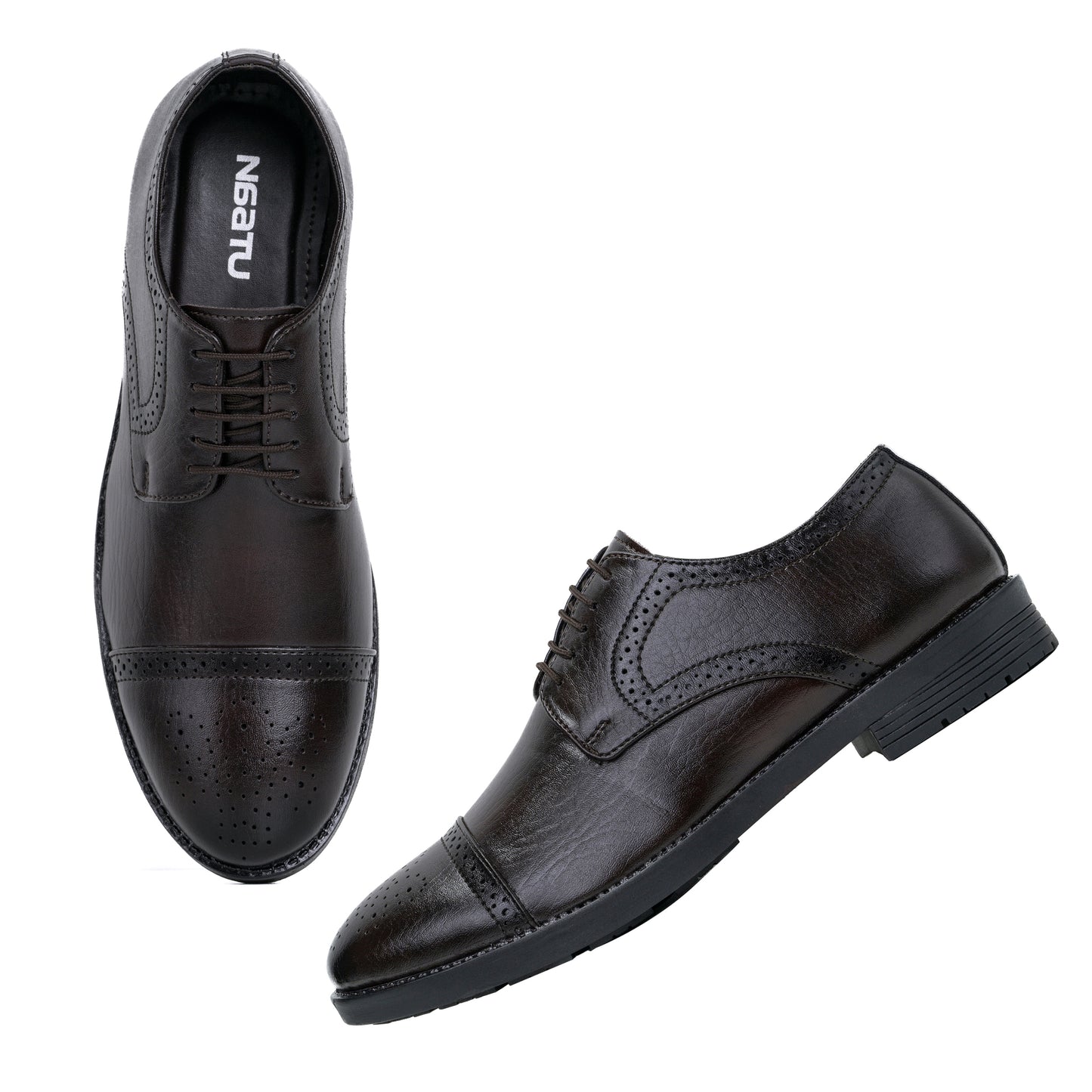 Formal Brogue Tpr Lace Up Shoes (Brown)