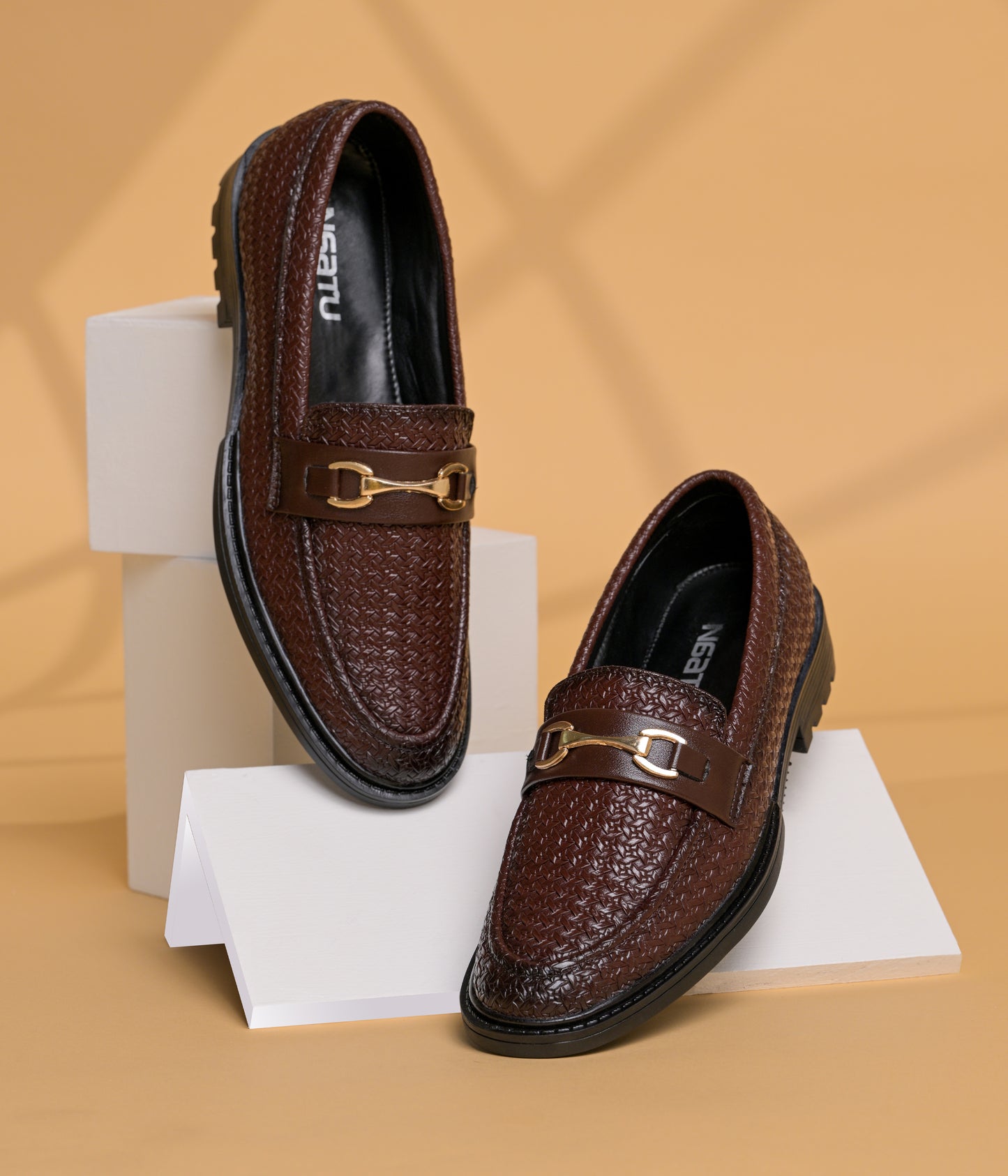 Men's Formal Pull-On Shoes (Brown)