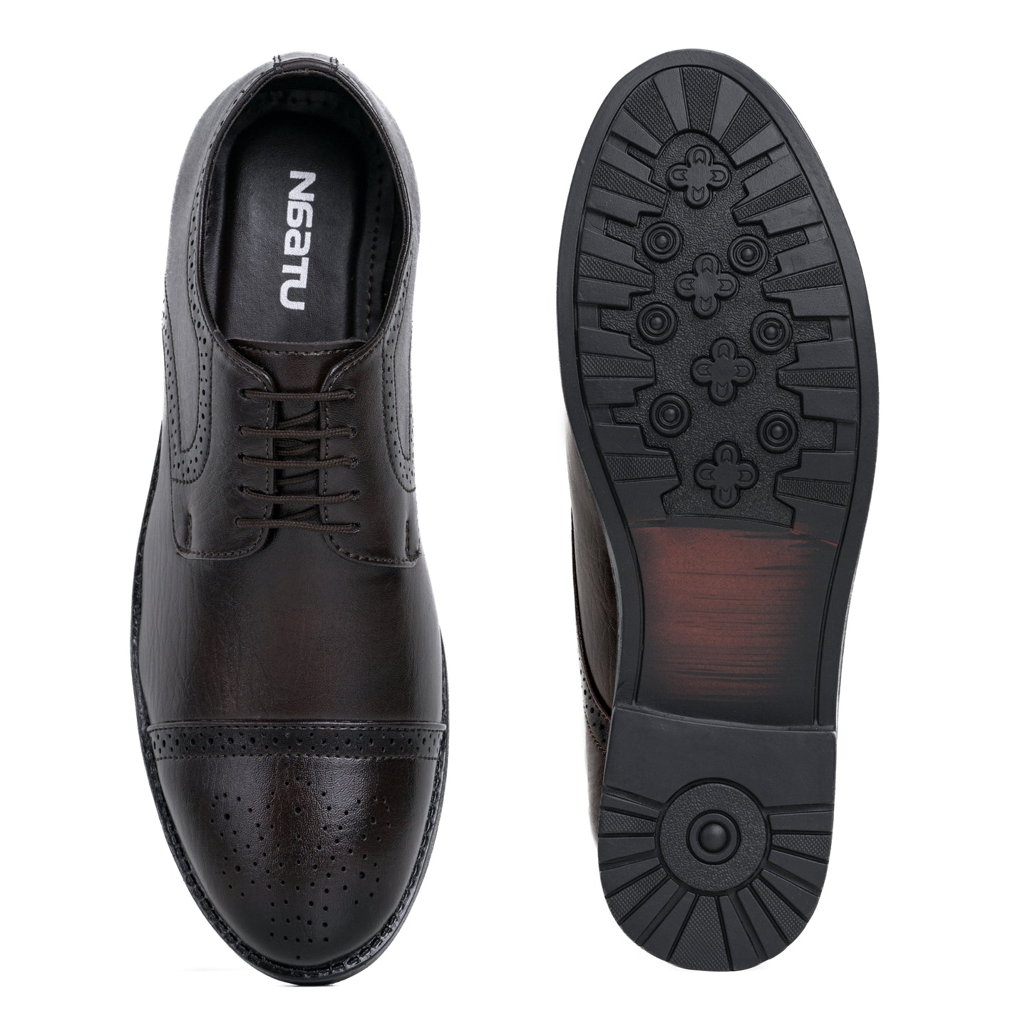 Formal Brogue Tpr Lace Up Shoes (Brown)