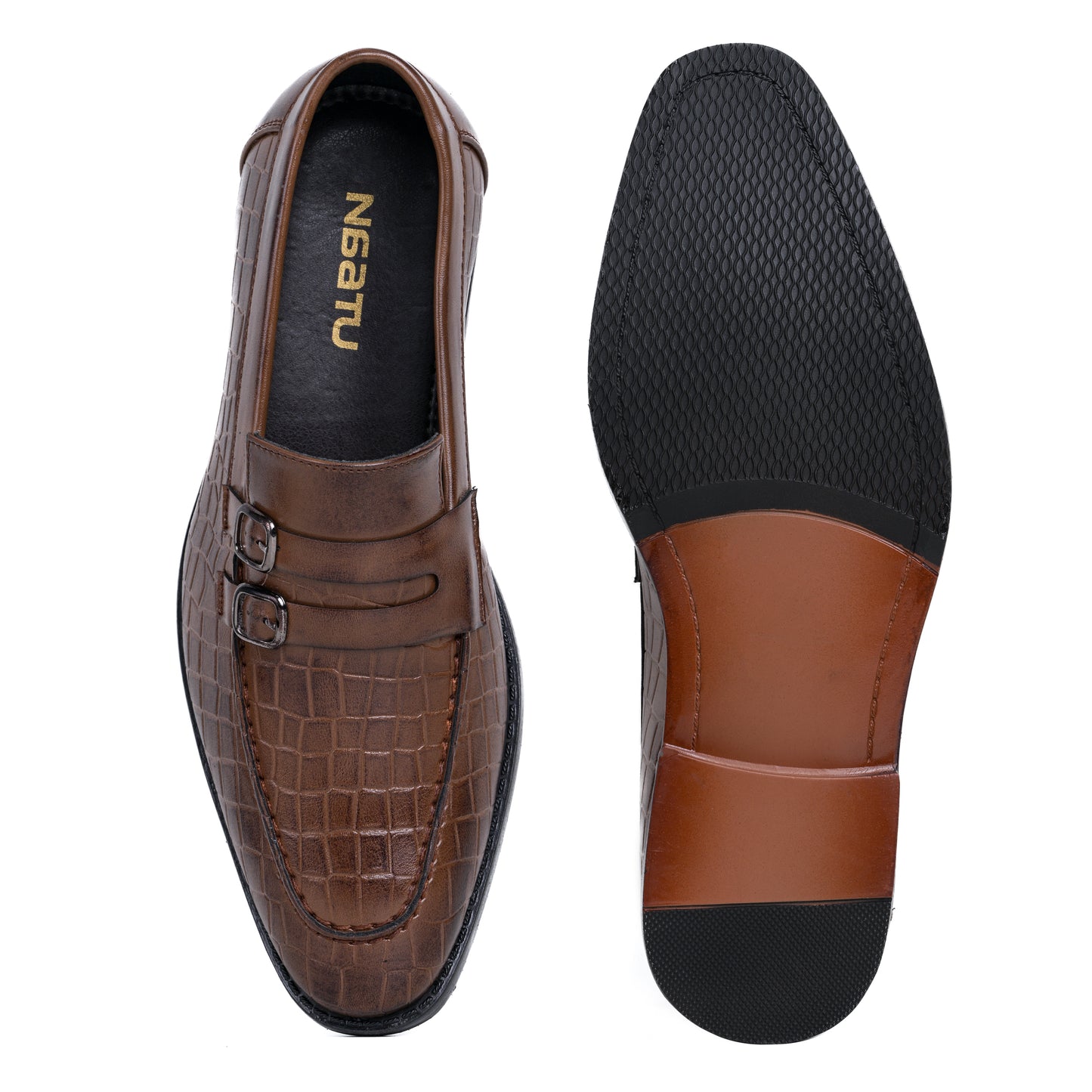 Naatu Formal Slipon Shoes | Stylish Shoes for Men (Tan)