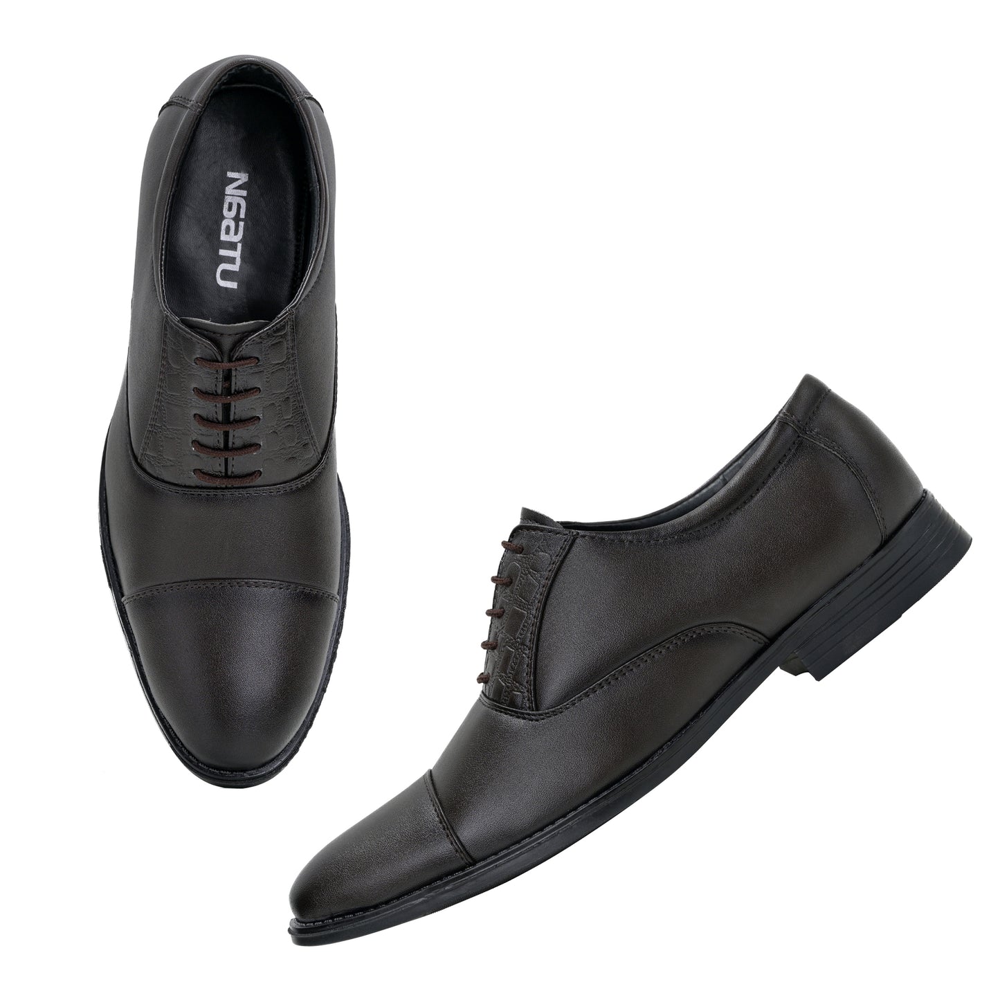 Men's Oxford Formal Lace Up Shoes (Brown)