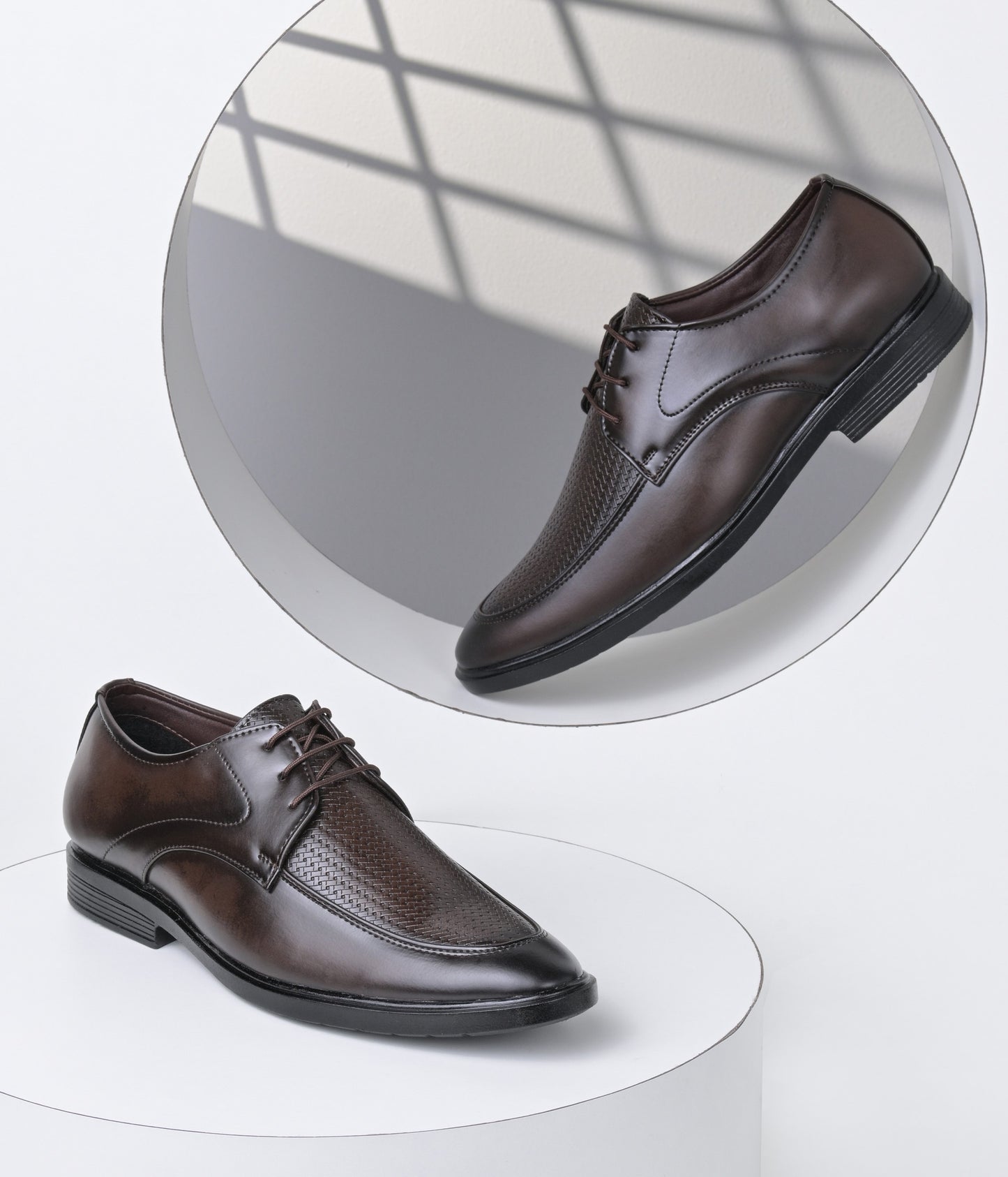 Naatu Men's Formal Lace Up Shoes for Office Meetings Daily Comfort Fashion Stylish Shoes for Men