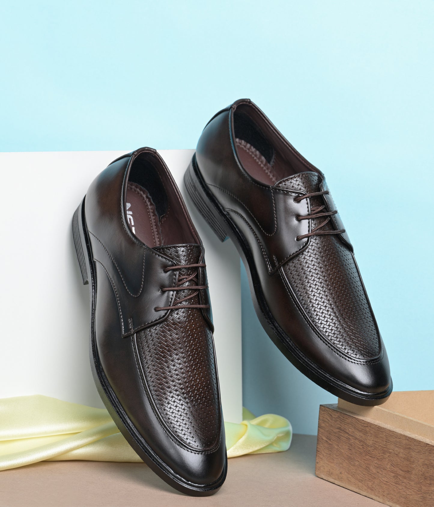 Naatu Men's Formal Lace Up Shoes for Office Meetings Daily Comfort Fashion Stylish Shoes for Men