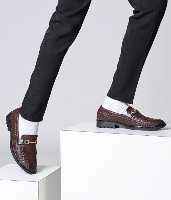 Men's Formal Pull-On Shoes (Brown)