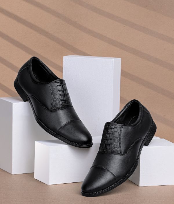 Men's Oxford Formal Lace Up Shoes (Black)