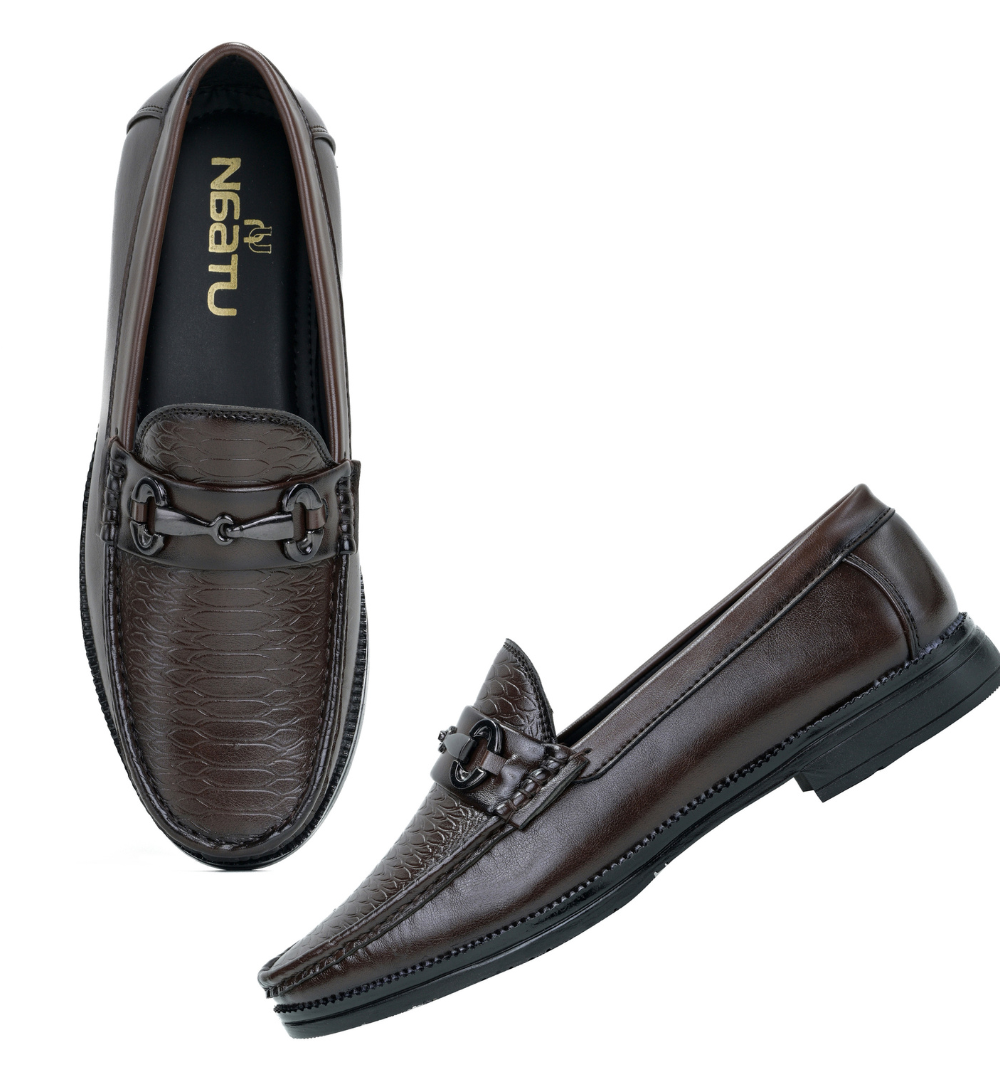 Men's Formal Pull-On Shoes (Brown)