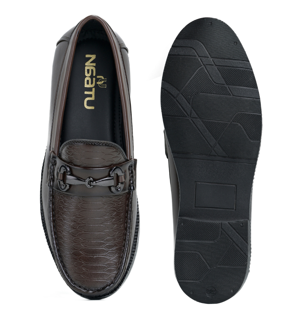 Men's Formal Pull-On Shoes (Brown)