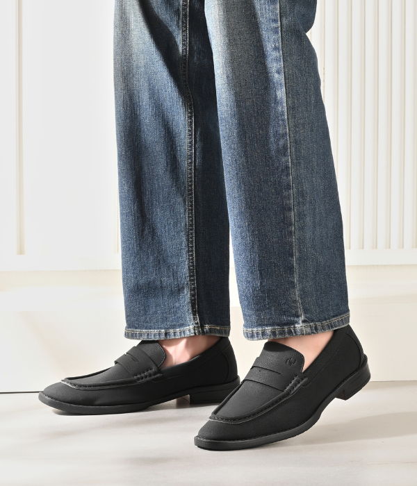 Naatu Premium Penny Loafer || Loafers for men (Black)