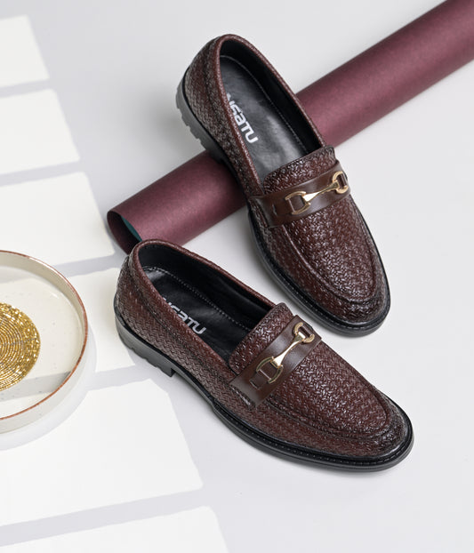 Men's Formal Pull-On Shoes (Brown)