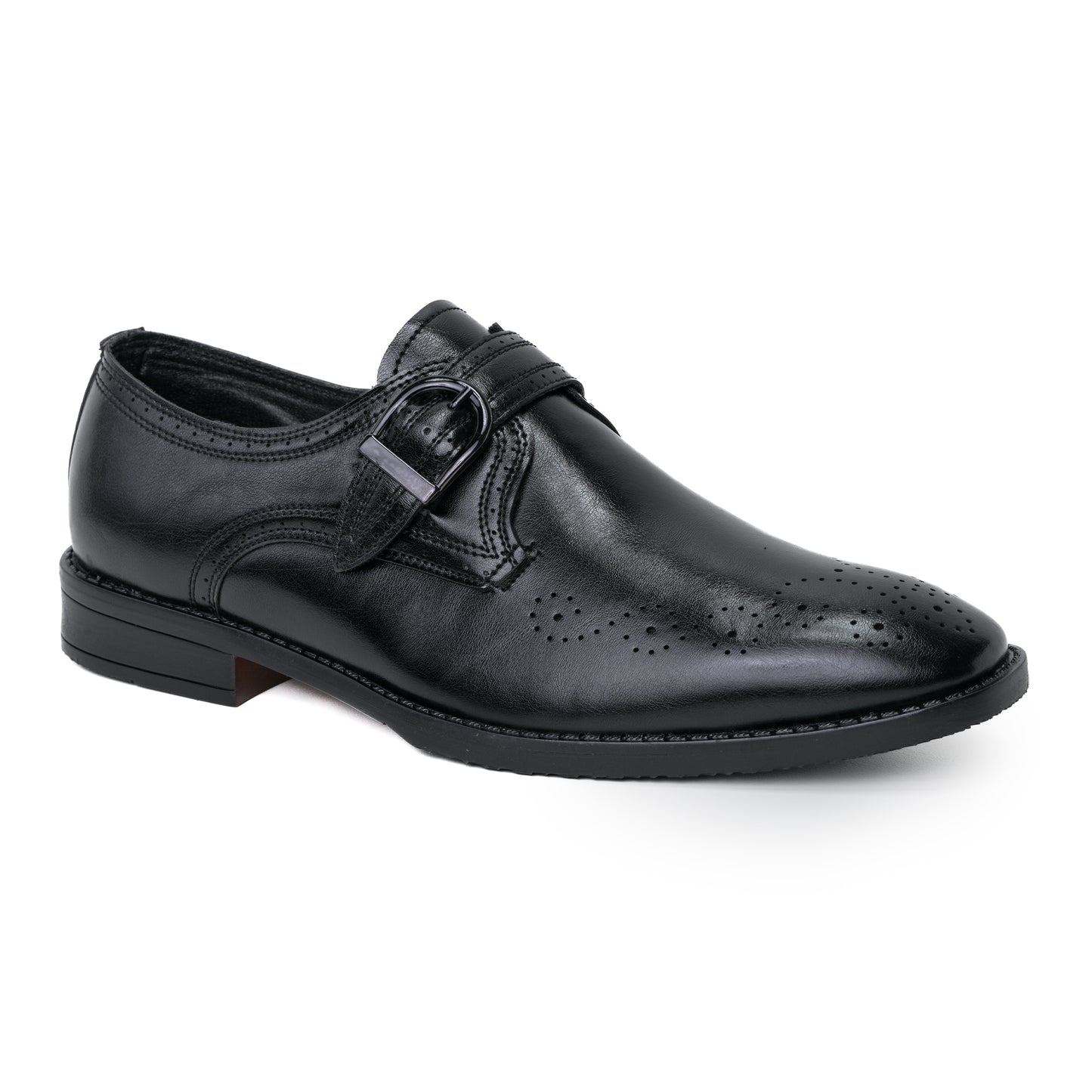 Naatu Formal Strap Shoes | Stylish Shoes for Men (Black)