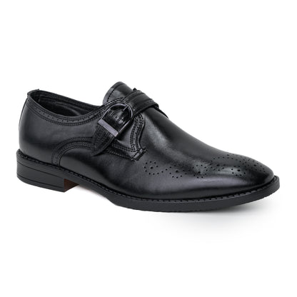 Naatu Formal Strap Shoes | Stylish Shoes for Men (Black)