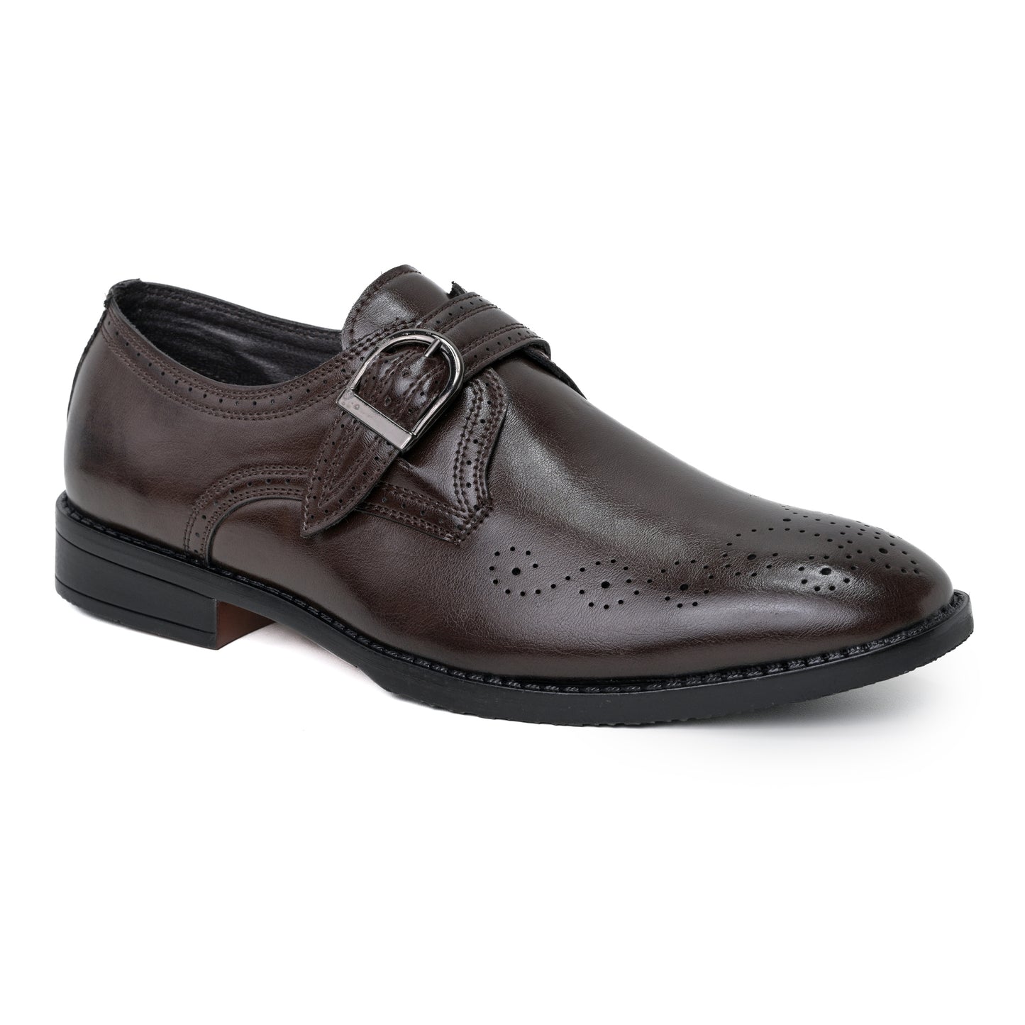 Naatu Formal Strap Shoes | Stylish Shoes for Men (Brown)