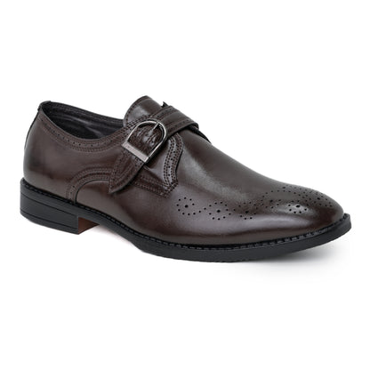 Naatu Formal Strap Shoes | Stylish Shoes for Men (Brown)