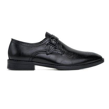Naatu Formal Strap Shoes | Stylish Shoes for Men (Black)