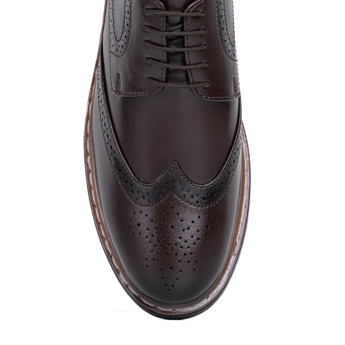 Men's Brogue Formal Lace Up Shoes (Brown)