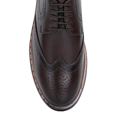Men's Brogue Formal Lace Up Shoes (Brown)
