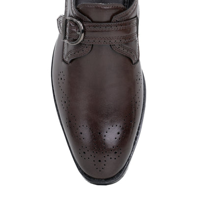 Naatu Formal Strap Shoes | Stylish Shoes for Men (Brown)