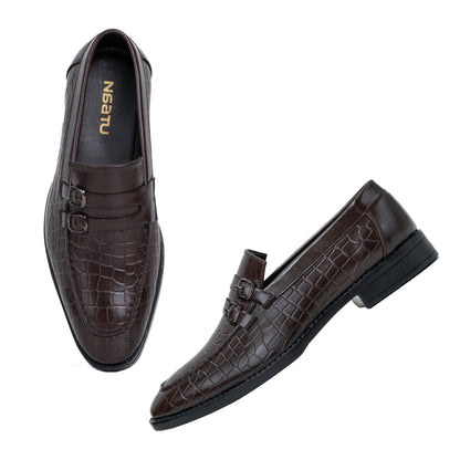 Naatu Slipon Shoes | Stylish Shoes for Men (Brown)
