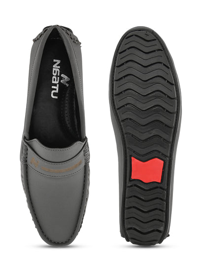 Naatu Men's Loafers | Formal Pull-On Shoes for Office Meetings | Stylish Loafers for Men