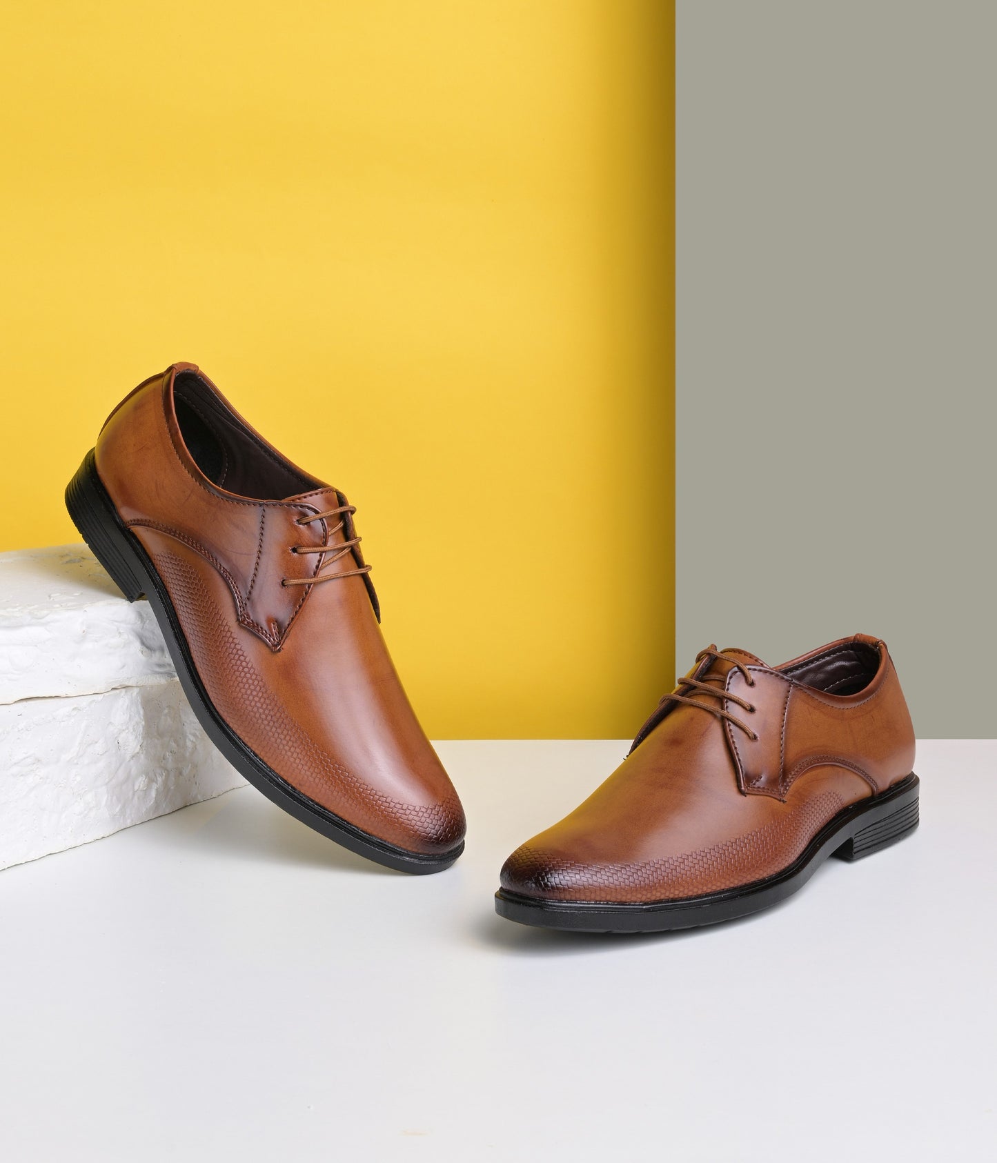Naatu Men's Formal Lace Up Shoes for Office Meetings Daily Comfort Fashion Stylish Shoes for Men
