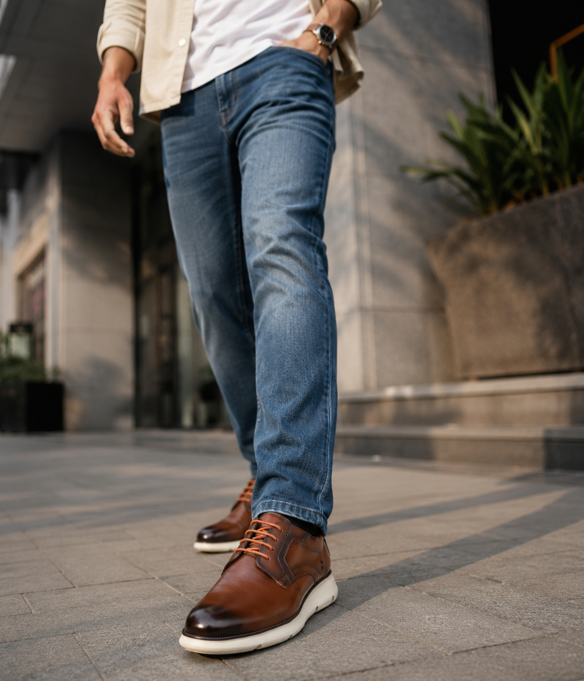 NAATU 'Kapps 175' Men's Lace Up Shoes (Tan)