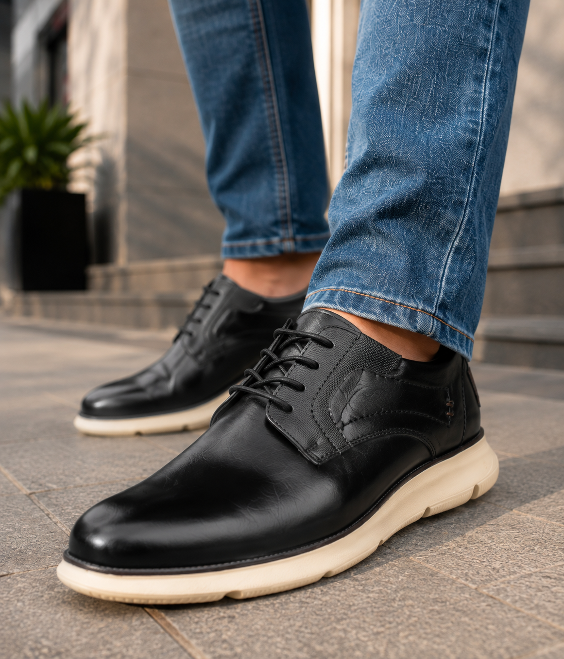NAATU 'Kapps 175' Men's Lace Up Shoes (Black)