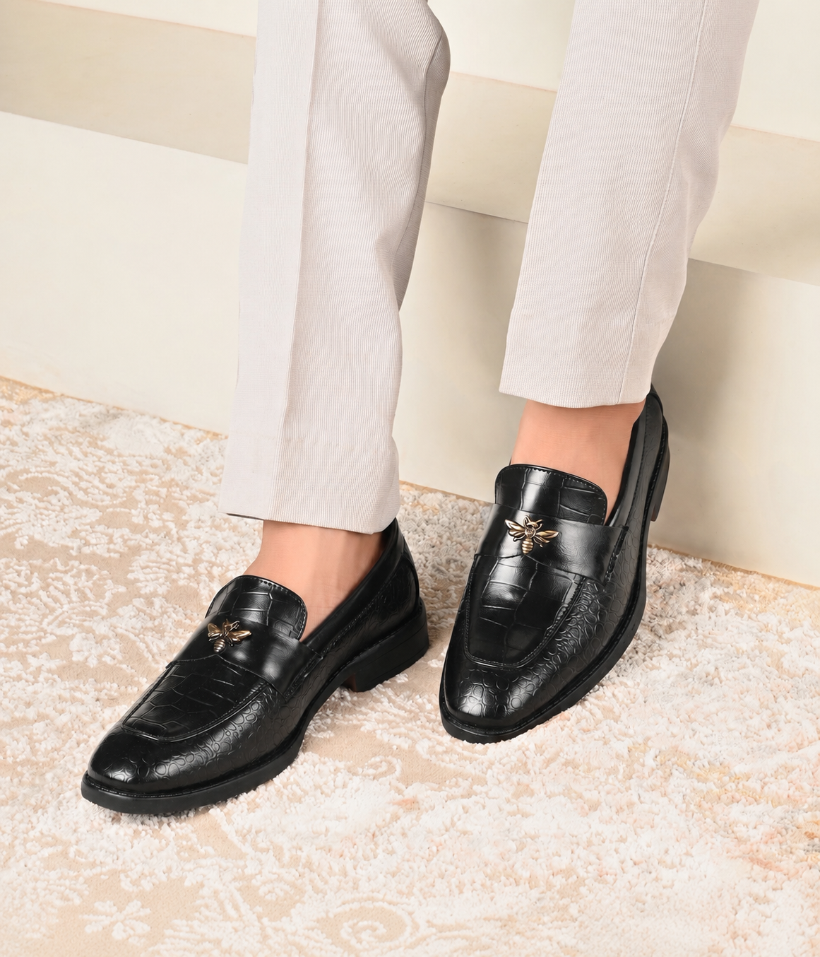 Naatu Slipon Shoes | Stylish Shoes for Men (Black)
