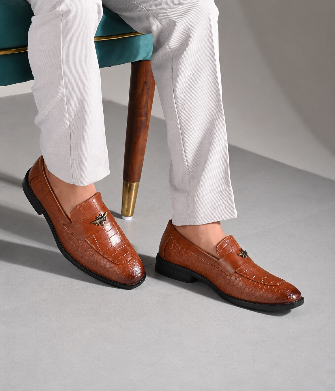 Naatu Slipon Shoes | Stylish Shoes for Men (TAN)