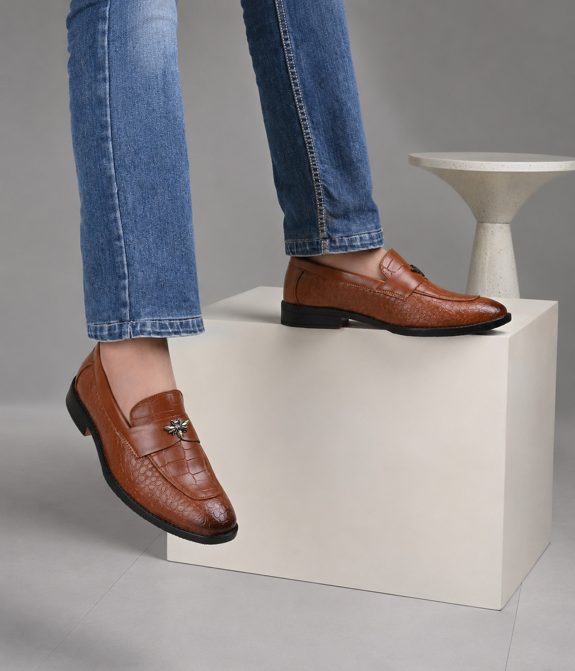 Naatu Slipon Shoes | Stylish Shoes for Men (TAN)