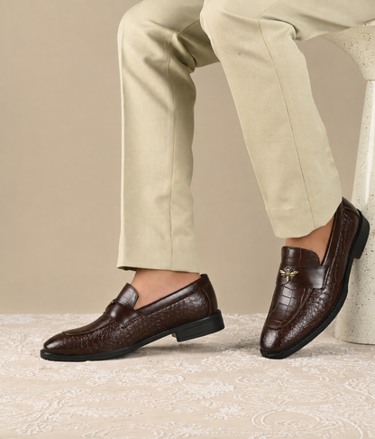 Naatu Slipon Shoes | Stylish Shoes for Men (Brown)