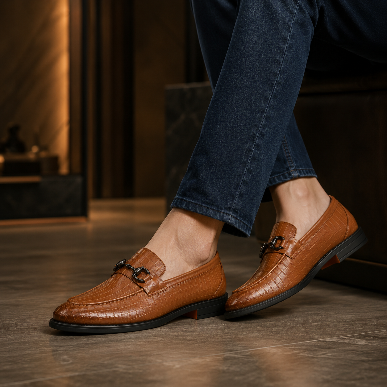 Naatu Slipon Shoes | Stylish Shoes for Men (Tan)