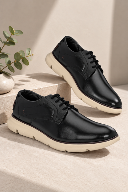 NAATU 'Kapps 175' Men's Lace Up Shoes (Black)