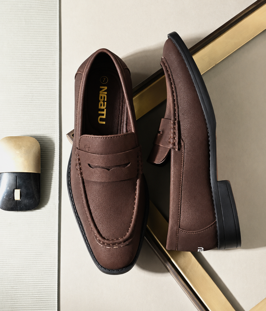 Naatu Premium Penny Loafer || Loafers for men (Brown)