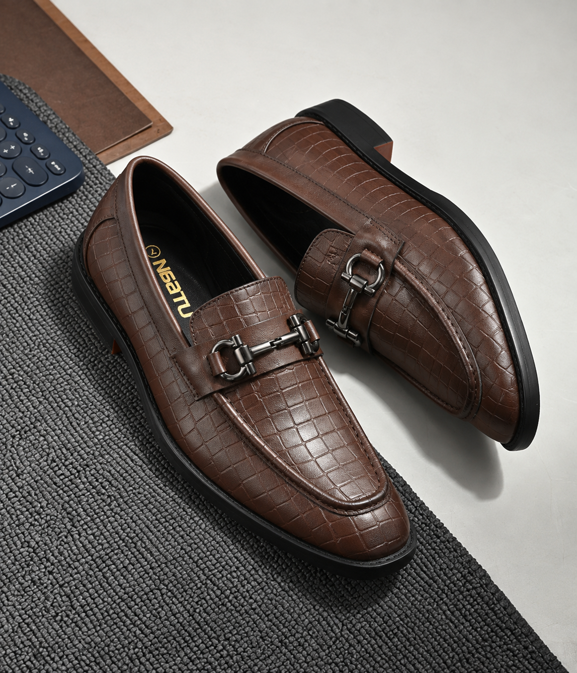Naatu Slipon Shoes | Stylish Shoes for Men (Brown)