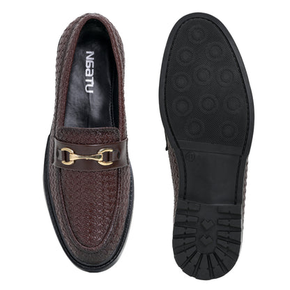 Men's Formal Pull-On Shoes (Brown)