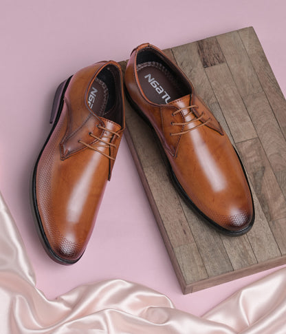 Naatu Men's Formal Lace Up Shoes for Office Meetings Daily Comfort Fashion Stylish Shoes for Men