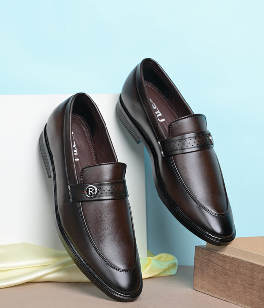 Naatu Men's Formal Pull-On Shoes for Office Meetings Daily Comfort Fashion Stylish Shoes for Men