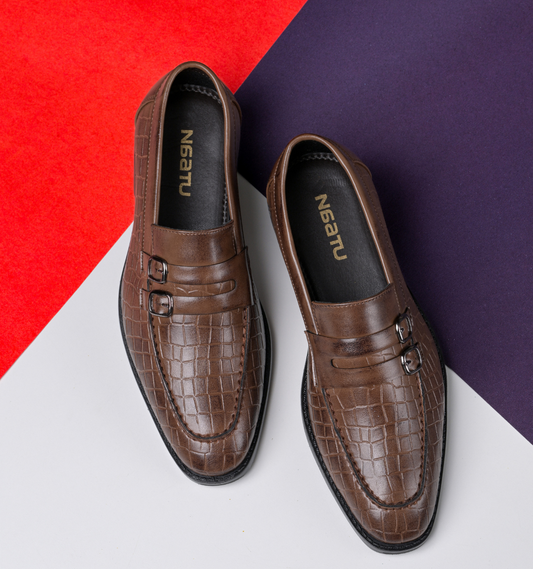 Naatu Formal Slipon Shoes | Stylish Shoes for Men (Tan)