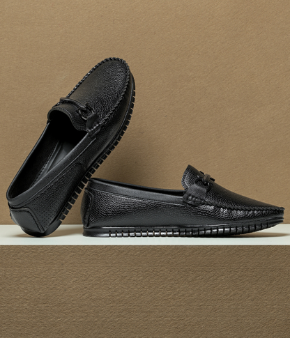 Naatu Men's Loafers | Stylish Loafers for Men (Black)