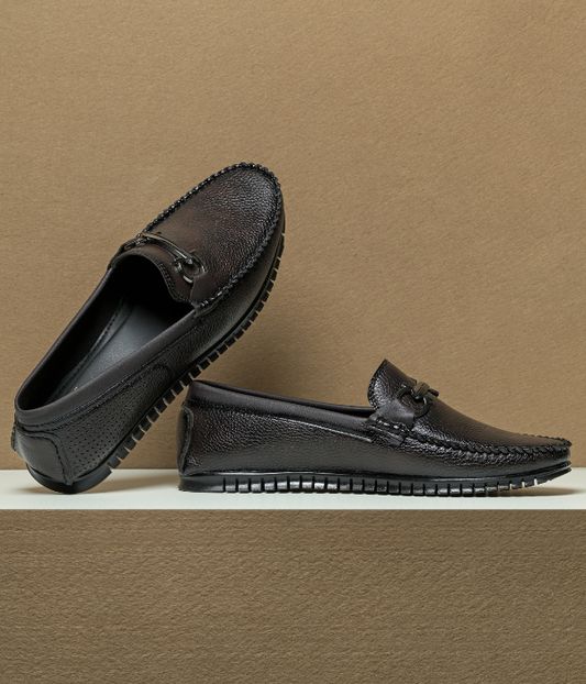 Naatu Men's Loafers | Stylish Loafers for Men (Brown)