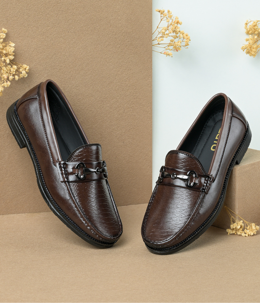 Men's Formal Pull-On Shoes (Brown)