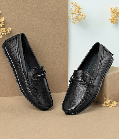 Naatu Men's Loafers | Stylish Loafers for Men (Black)