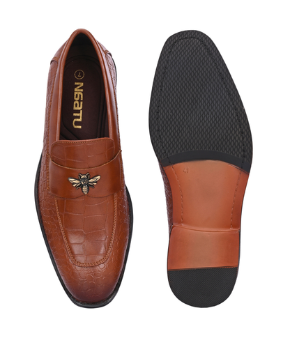 Naatu Slipon Shoes | Stylish Shoes for Men (TAN)